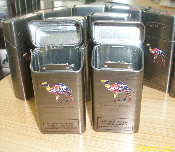 10 Sticks Embossed Vintage Cigarette Cases King Size Camel Metal Cigarette Box 100'S