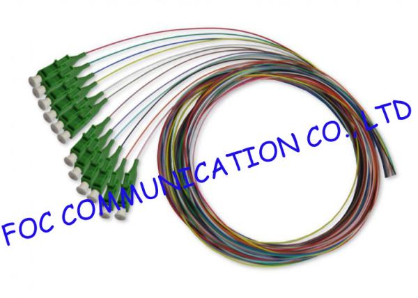 APC 12 Packs Pigtail Fiber Optic Cable , FTTX Fiber Optic Pigtail Low Insertion Loss