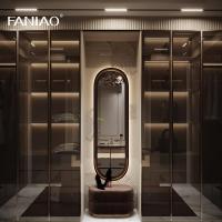 Armário moderno de guarda-roupa Sistemas personalizados de design Armários de cama de madeira Armário aberto para quarto