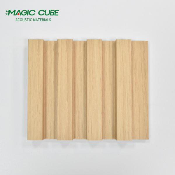 Eco-Friendly Fabric Color Style Solid Slat Panel for Interior Decoration Application