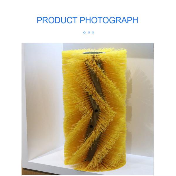 Промышленная круглая щетка ролика чистки нейлона для фруктов и овощей