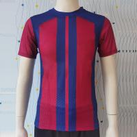 Camisa durável do futebol de Team Jersey Polyester Breathable Striped do futebol da tela