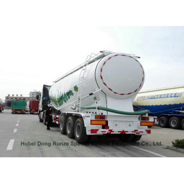 Steel Bulk Cement Powder Tank Semi Trailer 3 Axle V Shape 66cbm With Air Compressor