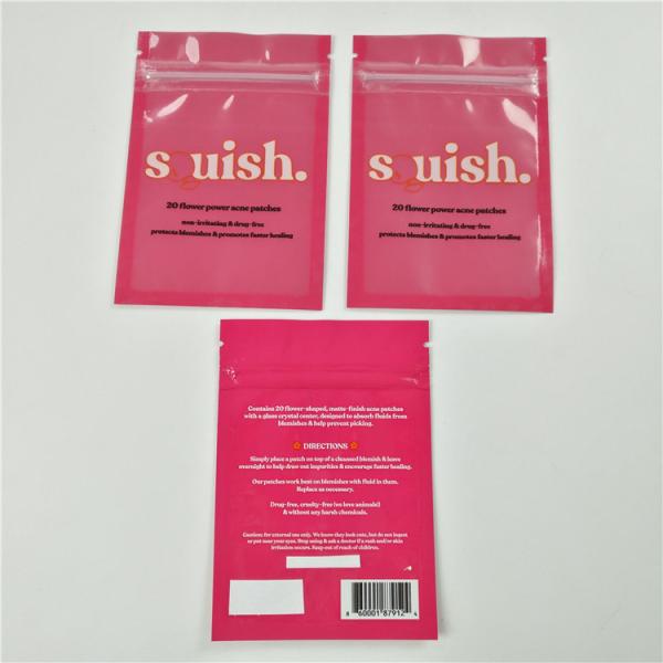 Empaquetado delantero claro bajo del bolso de la cremallera del papel de aluminio de los bolsos del envase de plástico del agujero de la caída de la seda dental de MOQ