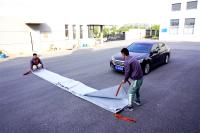 Manta ignífuga para vehículos eléctricos, gris, resistente al calor a 550℃ para seguridad en emergencias