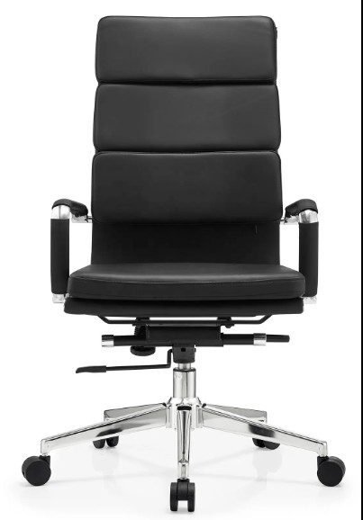 Office Leather Office High Back Chair Executive Wooden Frame Office Chair