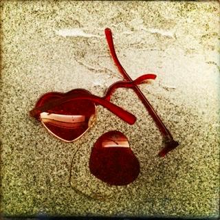 настроение рамки сердца 130*60*50mm поддерживая стекла терапией красного цвета