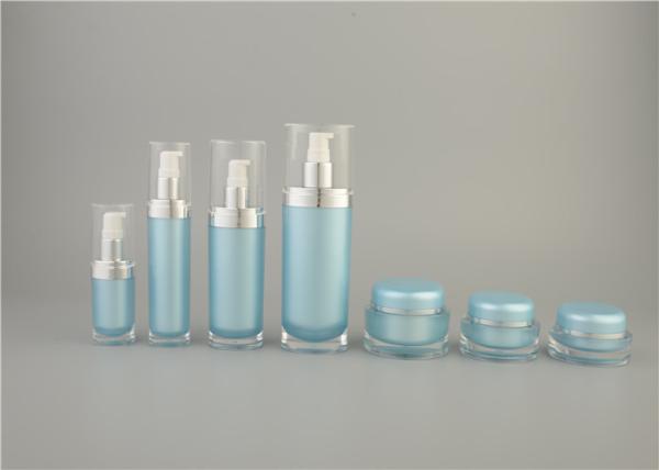 Cosmético plástico da garrafa acrílica oval da loção da forma que empacota a garrafa acrílica plástica da loção de Shangyu