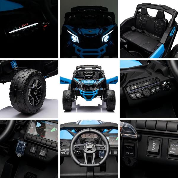 Unisex Electric Ride On Toy Car with Double Seat and Remote Control Max Loading 40kgs