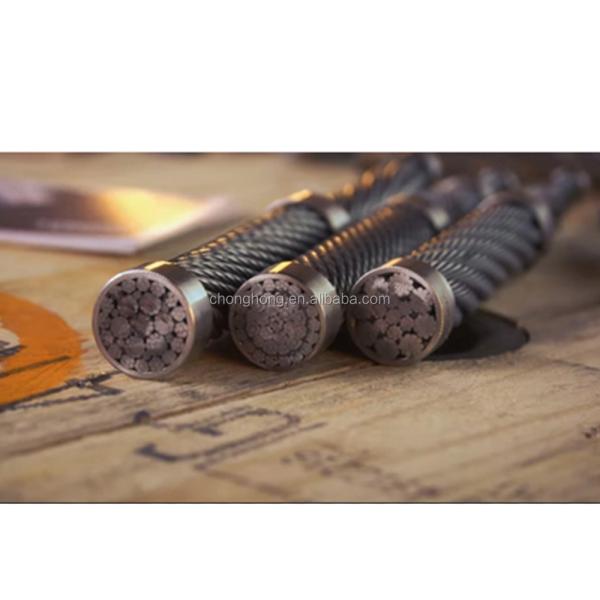 Acero de alto carbono 7x7 Construcción Acero galvanizado cuerda de alambre 3mm 4mm 5mm 6mm para diversas aplicaciones