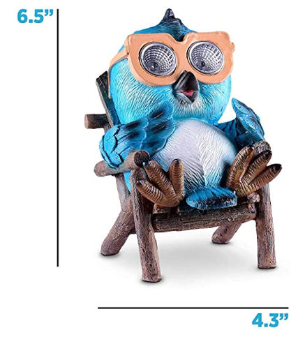 6.5 Inch 1.2V Owl Animal Shaped Solar Garden Lights