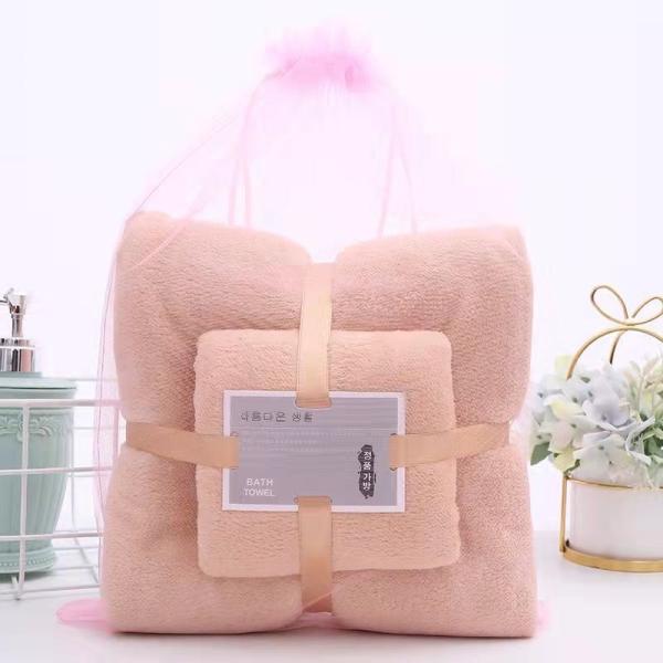 Meilleure note personnalisée couleur épaissie de laine de corail serviette de bain ensemble parfait pour tous les âges