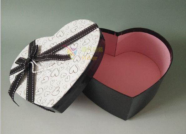 Supply bow paper heart-shaped gift box, Love craft gift box, Holiday gift box
