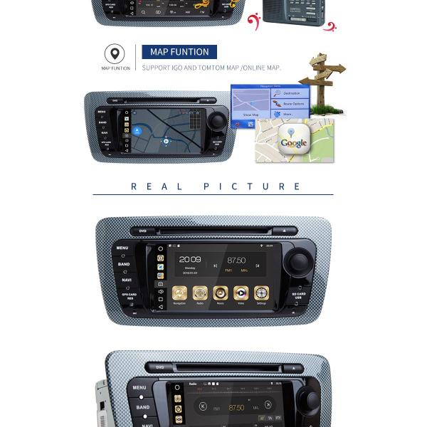 SEAT IBIZA 8.1 Android Car DVD Player With 6.2 Inch Touch Screen LD8.1P-5524