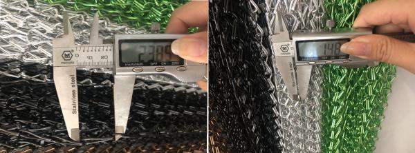 Professional Aluminum Alloy Chain Link Door Curtain 1.6mm / 2.0mm Wire Diameter