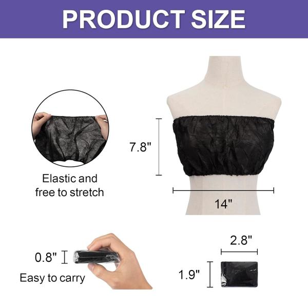 Disposable Vacation Bra Strapless Underwear Individually Wrapped General Size for Beauty Salon, SPA, Spray Tanning