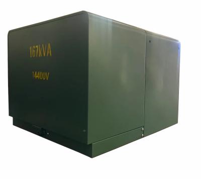 167KVA 1 tipo montagem 24940V 14400V do óleo da fase da almofada do transformador