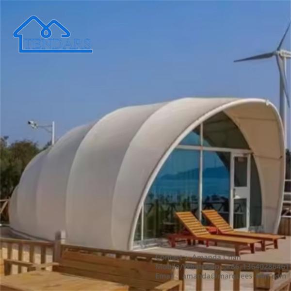 Luxury Beach Waterproof Glamping Tent PVDF Tent Permanente Hotel Tent Outdoor