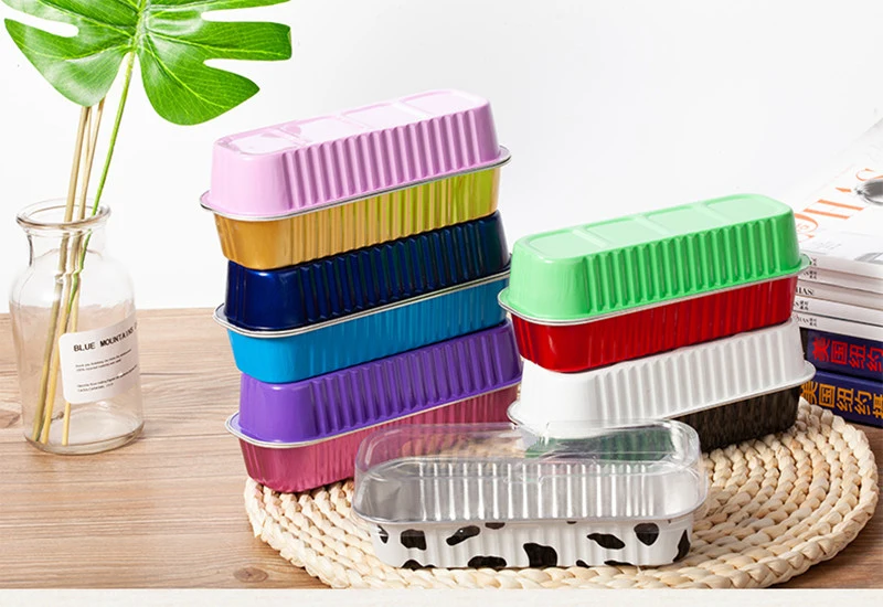 200ml Aluminum Foil Baking Cake Box for Cheese Dessert Bread Packaging Cup Disposable