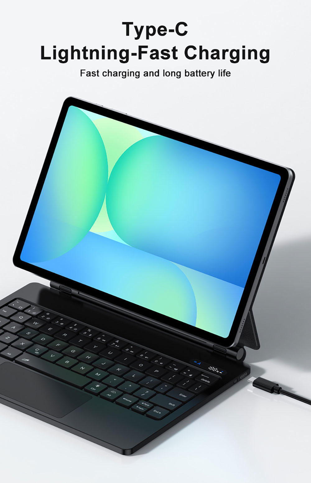 Laudtec Wholesale Secure Magnetic Keyboard Case RGB Floating Stand for Samsung Tab S8/S9/S10/S11 Lite 11inch OEM Custom Layout