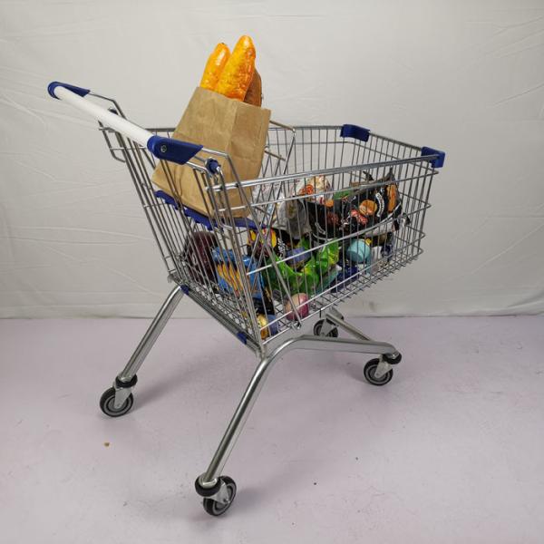 carrinho de compras do supermercado do trole da compra do metal do revestimento do pó do zinco 125L