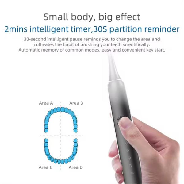 U391 Antibacterial Dupont Electric Sonic Toothbrush Wireless Charging Copper Free Bristle