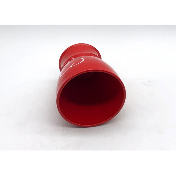 Decal Dolomite Material Red Egg Holder , Footed Egg Cup For Dinner Easter Tableware