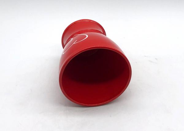Decal Dolomite Material Red Egg Holder , Footed Egg Cup For Dinner Easter Tableware