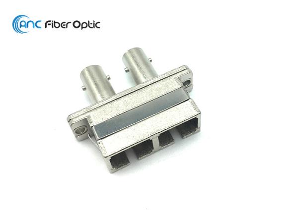 Duplex SC To ST Fiber Optic Adapters Female To Female Zinc Alloy Metal Housing