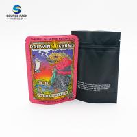 Sac d'emballage de marijuana personnalisable résistant aux enfants 3,5 g Mylar Stand Up Bag