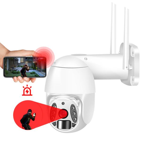 PIR Battery 4g Solar Powered Camera , Fire Protection Starlight Ptz Camera