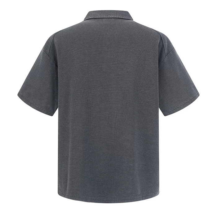 Collared Unisex Polo T Shirts 325GSM Waffle Knit Polo Shirt Cotton Blend
