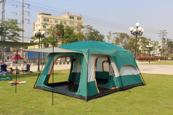 8 to 12 person Tent Triple Camping Tent Three Rooms Family Camping Tents Well-ventilated Waterproof (HT6100)