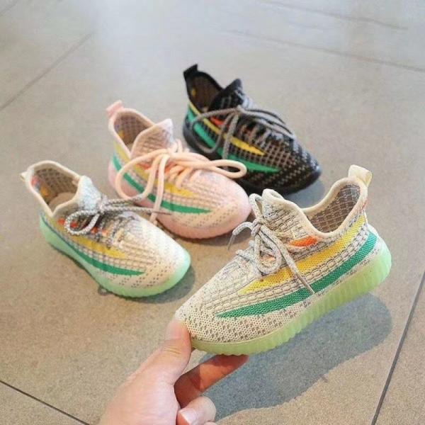 Soft Breathable Kids Flyknit Sports Shoes 25-36 size outdoor hiking running shoes