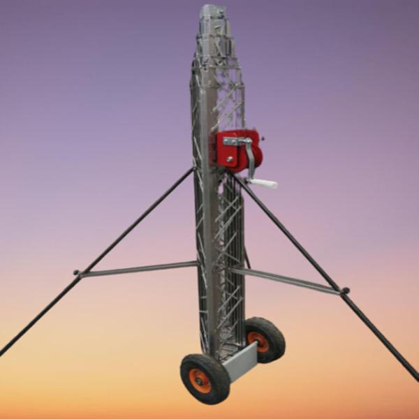 Pilha de alumínio portátil do rádio de Guyed 800Mhz WiFi na torre da roda