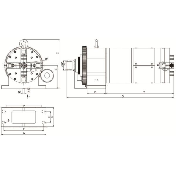 Цыпленок роторного цыпленка CNC 4 челюстей пневматический питаясь