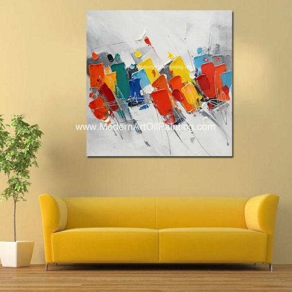 Óleo abstrato colorido em pinturas Art Acrylic Paintings moderno da lona