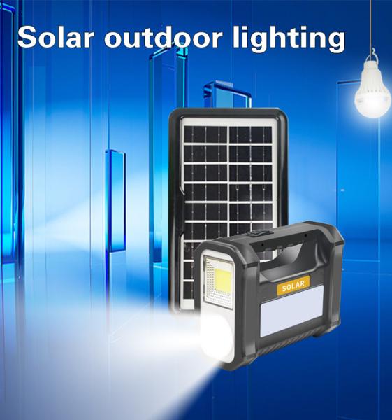 ABS Material Solar Led Lighting Kit Portable Solar Indoor Lighting System 4V