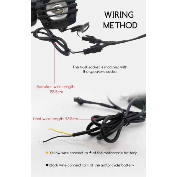 5V 2A Rechargeable Motorcycle Speakers , CE Motorbike Audio System