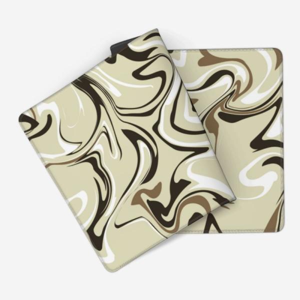 Smooth Surface 900*400*3mm Abstract Strata Liquid Fluid Pattern Mouse Pad With Lock Edge