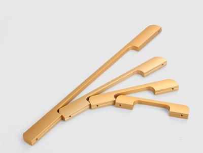 Extra Long Gold Wardrobe Cabinet Closet Door Handles Furniture Aluminium Profiles