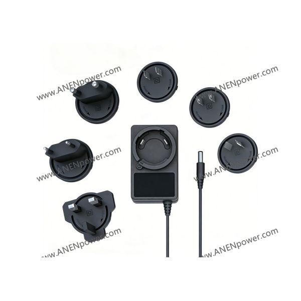 24W Swapable Power Adapter, 12V 2A, 9V 2A Output for CCTV, WiFi Routers