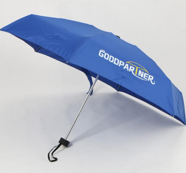 Blue Five Fold Micro Travel Umbrella , Fancy Sun Sturdy Compact Umbrella