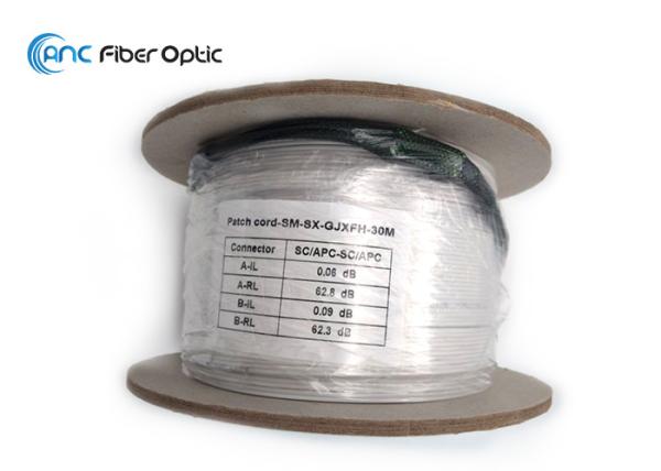 Pre - Terminated Fiber Optic Patch Leads , Customized FTTH Drop Cable With Pull Leg