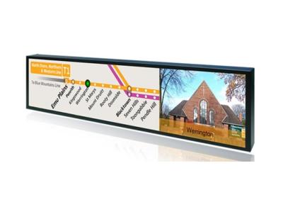 Railway Commercial LCD Display , 38 Inch Ultra Wide Stretched Bar LCD Advertising Player