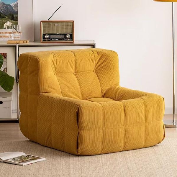 Living Room Bean Bag Chair Lounge Sofa Fabric Upholstery Leisure 35D Sponge Sofa Boneless Chair Compressed Sofa for Living Room