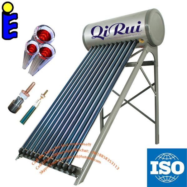 Roof Mounted Heat Pipe Pressurized Solar Water Heating Boiler System with CE Certified (HIP-58)