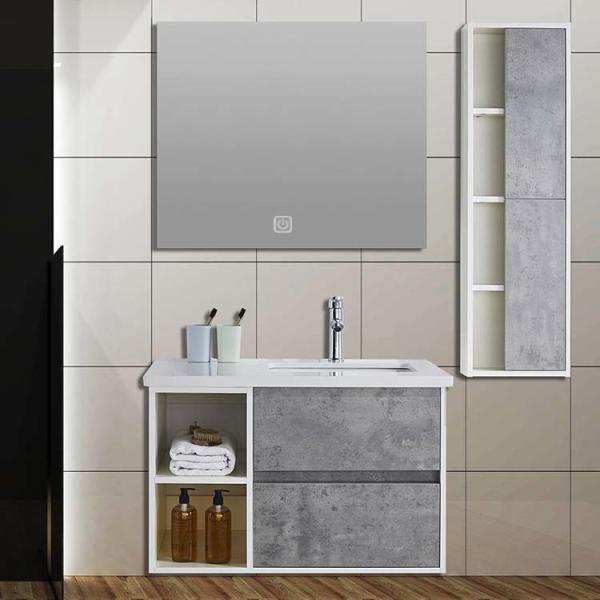 35-37 In Bathroom Vanity Mirror Cabinet Rectangle Customized Color