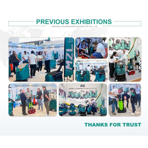 Battery Powered Mini Floor Scrubber Buffer Cleaning Machine Hand Pushed Industrial