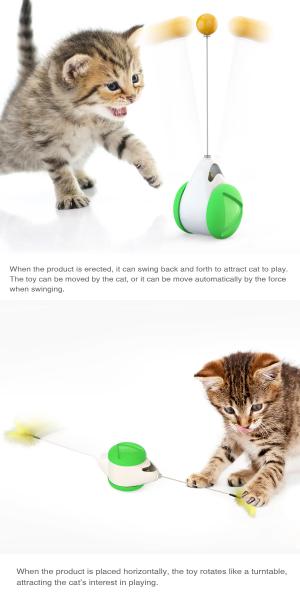 Plastic Pet Training Products Interactive Cat Chasing Toys Sustainable